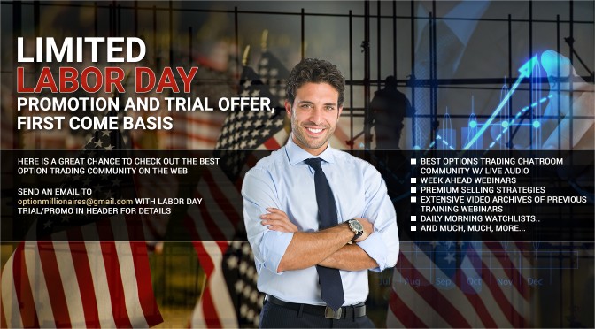 Labor Day Trial/Promotional Offer – First Come Basis